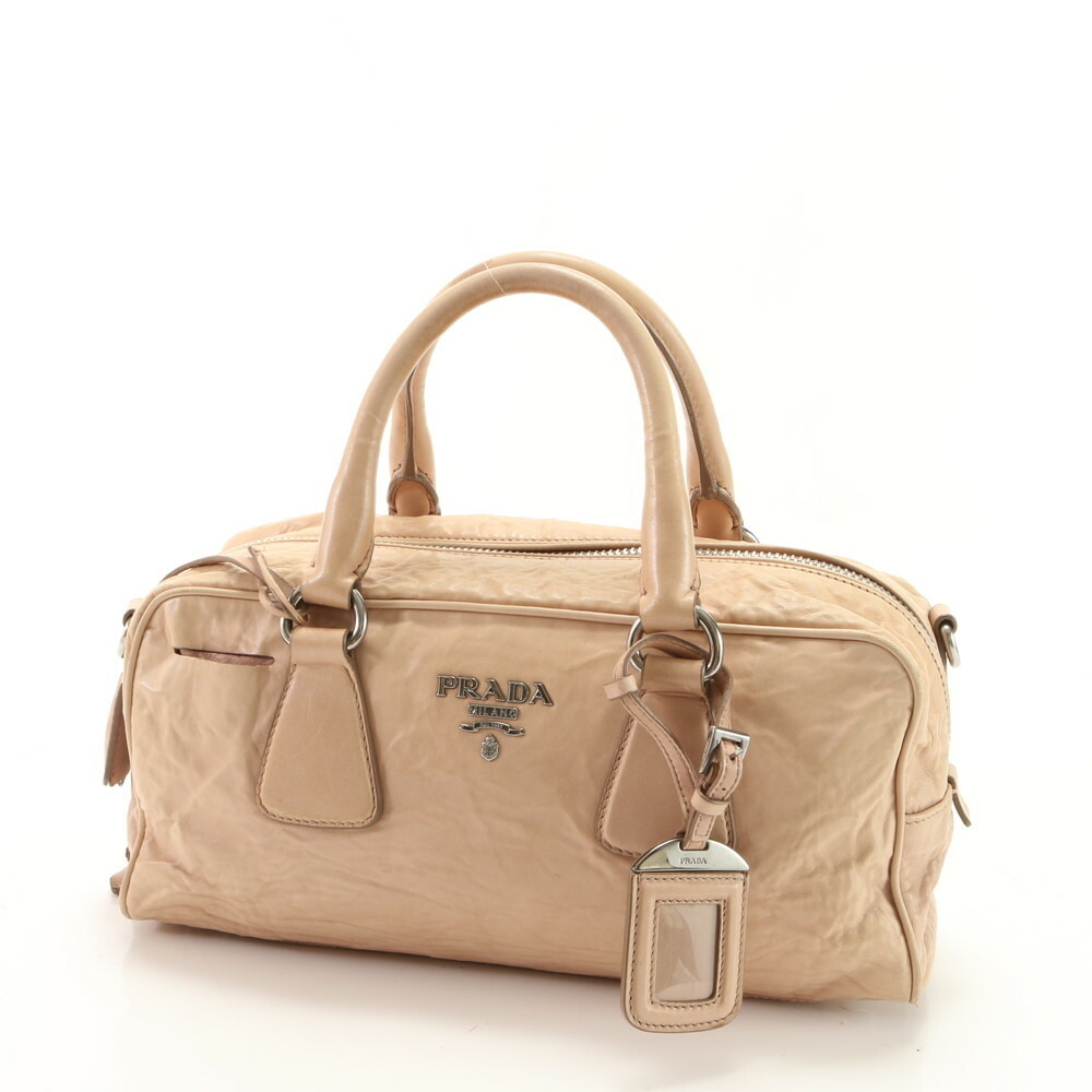 Prada Tote Antique Handbag Leather Nappa